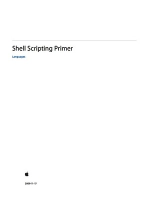 Shell Scripting Primer by Apple Inc.