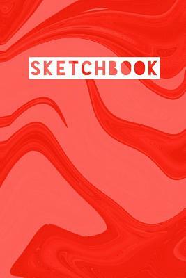 Sketchbook: Abstract Liquid Marble Mirror Red Design by Frasier Cheng-Binns