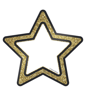 Sparkle and Shine Gold Glitter Stars Cut-Outs by 