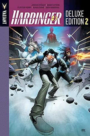 Harbinger: Deluxe Edition, Book 2 by Khari Evans, Dave Sharpe, John Rauch, Justin Jordan, Allen Passalaqua, Andy Troy, David García Cruz, Lewis LaRosa, Chris Sotomayor, Jordi Tarragona, Jenny Frison, Joshua Dysart, Brian Level, Mico Suayan, Lucy Knisley, Stephen Segovia, Stefano Gaudiano, Clayton Henry, Rafer Roberts, Andrew Robinson, Safa Sandoval, Michael Walsh, Barry Kitson, Ulises Arreola, Moose Baumann, Dave Lanphear, Brian Reber, Riley Rossmo, Ian Hannin, Doug Braithwaite, Mark Pennington, Vivek J. Tiwary, Dan Goldman, Romulo Fajardo Jr., Glenn Fabry, Simon Bowland, Raul Allen