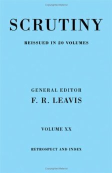 Scrutiny: A Quarterly Review Vol. 20 Retrospect & Index by F.R. Leavis