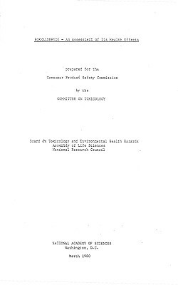 Formaldehyde - An Assessment of Its Health Effects by Division on Earth and Life Studies, Commission on Life Sciences, National Research Council