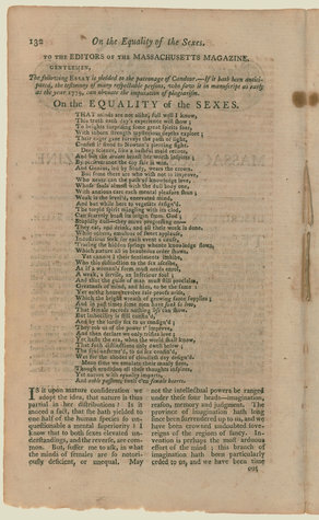 Essay: On the Equality of the Sexes by Judith Sargent Murray