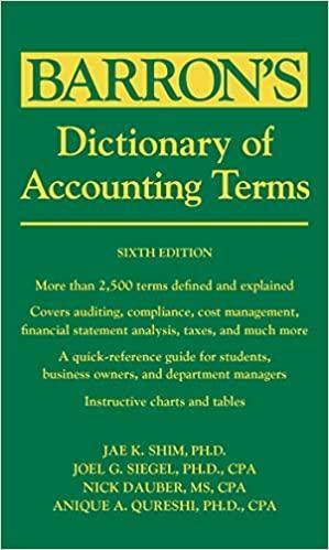 Dictionary of Accounting Terms by Joel G. Siegel, Jae K. Shim