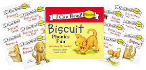 Biscuit 12-Book Phonics Fun!: Includes 12 Mini-Books Featuring Short and Long Vowel Sounds by Alyssa Satin Capucilli