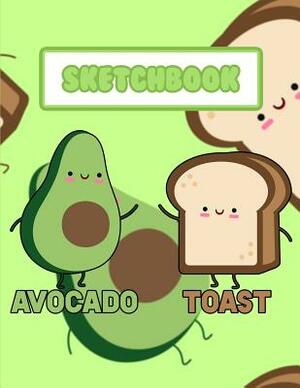 Sketchbook: (kawaii Cute Green Avocado and Toast) by Frasier Cheng-Binns