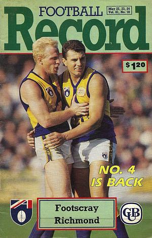 1992 Round 10 Footy Record Footscray vs. Richmond by 