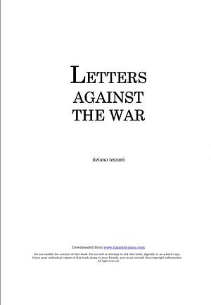 Letters Against the War by David Gibbins, Tiziano Terzani