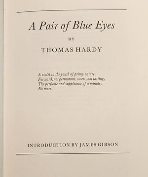 A Pair of Blue Eyes by Thomas Hardy