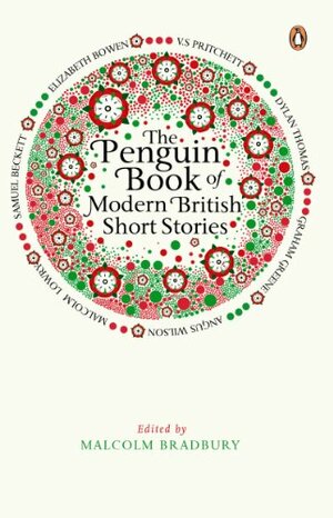 The Penguin Book of Modern British Short Stories by David Lodge, John Fowles, Samuel Beckett, Salman Rushdie, Angus Wilson, Graham Greene, Emma Tenannt, William Golding, Angela Carter, Julian Barnes, Malcolm Lowry, Doris Lessing, B.S. Johnson, William Trevor, Clive Sinclair, Kingsley Amis, V.S. Pritchett, Ted Hughes, Jean Rhys, Fay Weldon, Rose Tremain, Elizabeth Bowen, J.G. Ballard, Martin Amis, Graham Swift, Muriel Spark, Alan Sillitoe, Adam Mars-Jones, Dylan Thomas, Ian McEwan, Kazuo Ishiguro, Edna O'Brien, Beryl Bainbridge