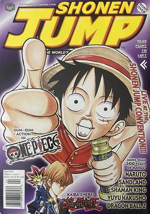 Shonen Jump April 2003, Vol. 1, Issue 4 by Eiichiro Oda, Masashi Kishimoto, Kazuki Takahashi, Hiroyuki Takei, Akira Toriyama, Yoshihiro Togashi