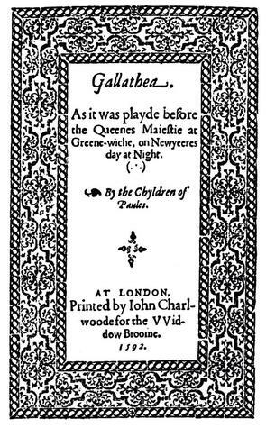 Gallathea (Malone Society Reprints , No 161) by John Lyly