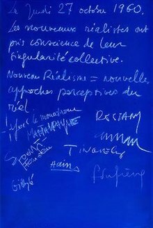 The Chelsea Hotel Manifesto by Yves Klein