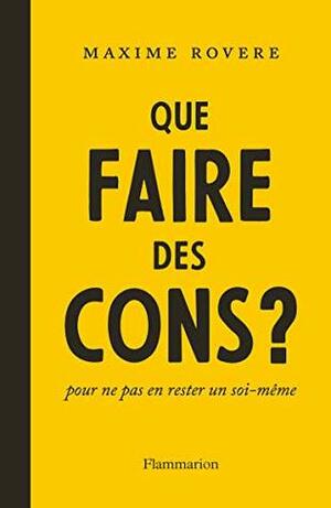 Que faire des cons ? Pour ne pas en rester un soi-même by Maxime Rovere