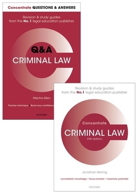 Criminal Law Revision Pack 2016: Law Revision and Study Guide by Mischa Allen, Jonathan Herring