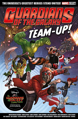 Marvel Select Guardians Of The Galaxy Team-up! by Paul Scheer, Art Adams, Brian Michael Bendis, Diogo Saito, Nick Giovanetti, Andy Schmidt, Ray Fawkes, Gustavo Duarte, Bill Willingham, Bengal, Stéphane Roux, Otto Schmidt, John Layman, Andy Lanning, Jay Lesisten, Shawn Crystal