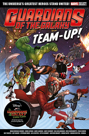 Marvel Select Guardians Of The Galaxy Team-up! by Stéphane Roux, Gustavo Duarte, Jay Lesisten, Bengal, Nick Giovanetti, Diogo Saito, Art Adams, Paul Scheer, Andy Lanning, John Layman, Shawn Crystal, Andy Schmidt, Otto Schmidt, Ray Fawkes, Bill Willingham, Brian Michael Bendis