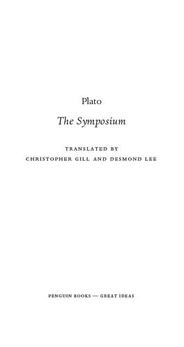 The Symposium by Plato