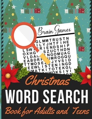 Christmas Word Search Book for Adults and Teens: Holiday themed word search puzzle book Puzzle Gift for Word Puzzle Lover Brain Exercise Game by Dipas Press