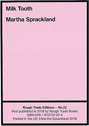 Milk Tooth by Martha Sprackland