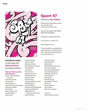 Sport 47 by Jasmine Sargent, Kirsten McDougall, Ashleigh Young, Tayi Tibble