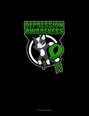 Depression Awareness Cat: 4 Column Ledger by 