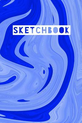 Sketchbook: Abstract Liquid Marble Blue Design by Frasier Cheng-Binns