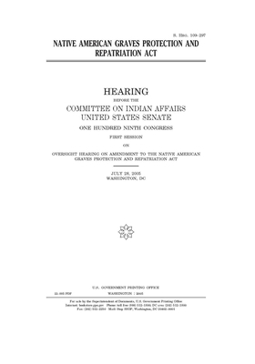 Native American Graves Protection and Repatriation Act by United States Congress, United States Senate, Committee On Indian Affairs (senate)