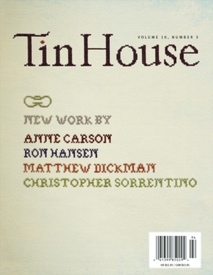 Tin House: Winter Reading by Kate Christensen, Anne Carson, Christopher Sorrentino, Shawn Vestal