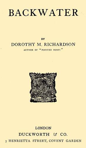 Backwater by Dorothy M. Richardson