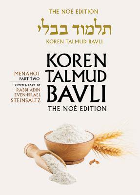 Koren Talmud Bavli, Noe Edition, Vol 36: Menahot Part 2, Hebrew/English, Large, Color by Adin Steinsaltz