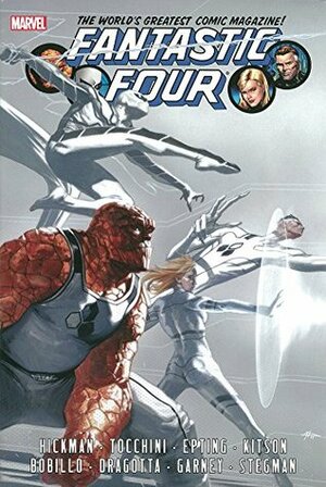 Fantastic Four by Jonathan Hickman Omnibus, Vol. 2 by Ming Doyle, Ron Garney, Steve Epting, Juan Bobillo, Andy Troy, Chris Sotomayor, Javier Tartaglia, Rick Magyar, Ryan Stegman, Marcelo Sosa, Nick Dragotta, Karl Kesel, Mike Choi, Barry Kitson, Scott Hanna, Scott Koblish, Greg Tocchini, Paul Mounts, Jason Keith, Giuseppe Camuncoli, Carmine di Giandomenco, Jonathan Hickman, Mark Pennington, José Villarrubia, Gabriel Hernández Walta, Cris Peter, Jordie Bellaire, Gabriel Dell'Otto, Clayton Cowles, Jay Leisten, Leinil Francis Yu, Farel Dalrymple, Gerry Alanguilan, André Lima Araújo