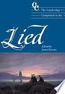 The Cambridge Companion to the Lied by James Parsons