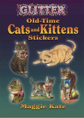 Glitter Old-Time Cats and Kittens Stickers by 