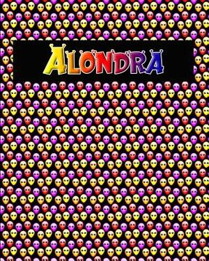 120 Page Handwriting Practice Book with Colorful Alien Cover Alondra: Primary Grades Handwriting Book by Sheldon Franks