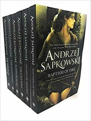 Witcher Series 6 Books Set Collection by Andrzej Sapkowski, David French