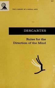 Rules for the Direction of the Mind by René Descartes, Laurence J. Lafleur