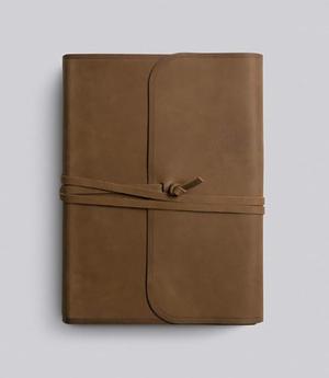 ESV Journaling Bible, Interleaved Edition (Natural Leather, Brown, Flap with Strap) by Crossway Bibles