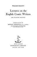 Lectures on the English Comic Writers, and Fugitive Writings by William Hazlitt