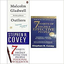 Outliers the story of success and 7 habits of highly effective people personal workbook 3 books collection set by Stephen R. Covey, Malcolm Gladwell