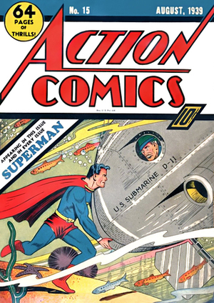 Action Comics Vol. 1 #15 by Homer Fleming, Sven Elven, Paul Cassidy, Bill Finger, Bob Kane, Joe Shuster, Bernard Baily, Fred Guardineer, Ken Fitch, Gardner F. Fox, Jerry Siegel