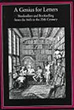 A Genius for Letters: Booksellers and Bookselling from the 16th to the 20th Century by Robin Myers, Michael H. Harris