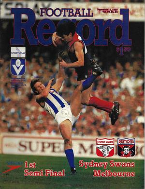 1987 First Semi Final Footy Record Sydney Swans vs. Melbourne by 