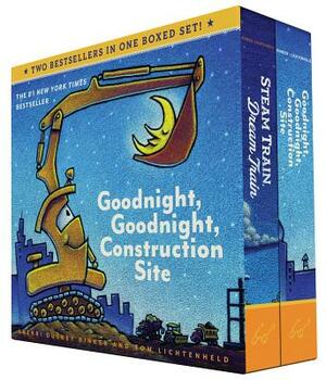 Goodnight, Goodnight, Construction Site and Steam Train, Dream Train Board Books Boxed Set (Board Books for Babies, Preschool Books, Picture Books for by Sherri Duskey Rinker, Tom Lichtenheld