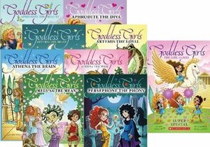 The Goddess Girls Super Set 9 Books Includes Aphrodite the Beauty, Aphrodite the Diva, Artemis the Brave, Artemis the Loyal, Athena the Brain, Athena the Wise, The Girl Games, Medusa the Mean, and Persephone the Phony. by Joan Holub, Suzanne Williams