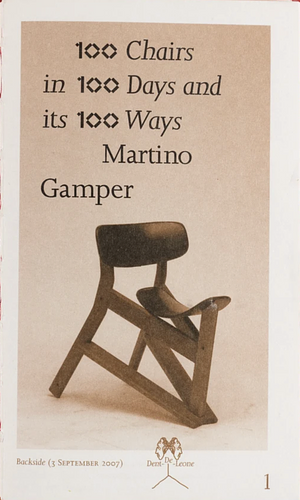 100 Chairs in 100 Days and its 100 Ways by Martino Gamper