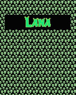 120 Page Handwriting Practice Book with Green Alien Cover Lana: Primary Grades Handwriting Book by Sheldon Franks