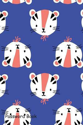 Password Book: With Cats on Blue Hand Drawn Pattern by 