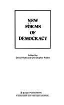 New Forms of Democracy by Christopher Pollitt, David Held