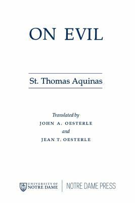 On Evil by St. Thomas Aquinas